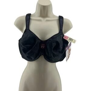 Bali Women's Satin Tracings Underwire Minimizer Bra 3562 Black 40D
